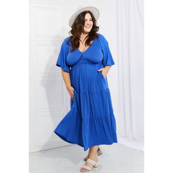 Culture Code Full Size My Muse Flare Sleeve Tiered Maxi Dress - Picture 10 of 11